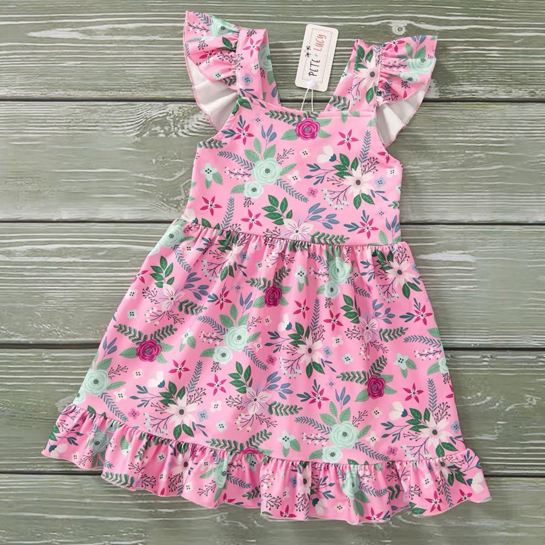 P&L Raspberry Petals Girl Dress