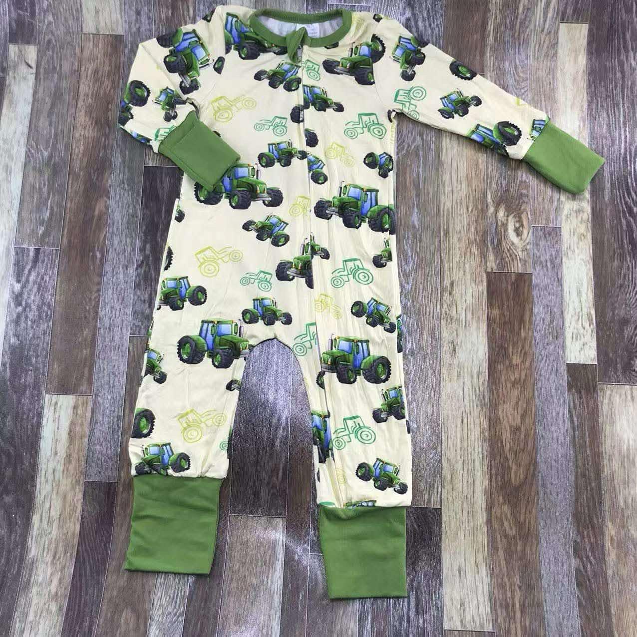 Tractor Bamboo Onesie