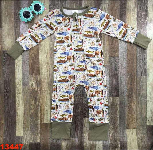 Gone Fishing Bamboo Onesie