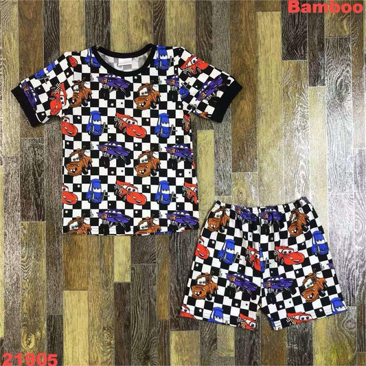 Cars 2 Piece Bamboo Shorts Set